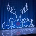 thumbnail image 4 of Handmadetneonsign Reindeer Neon Sign, Santa Neon Wall Art Decor, Christmas Led Sign, Christmas Wall Decor, 4 of 5