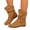 Brown, variant on Womens Mid Calf Boots Slouch Ruched Booties Low Heel Round Toe Casual Fall Winter Fashion Comfortable Shoes Black 7