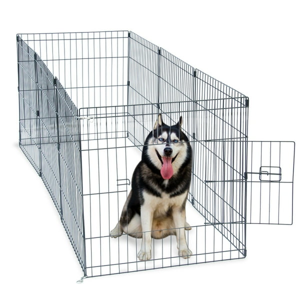 24 Pet Playpens For Dogs Foldable Metal Puppy Playpen For Small Dogs Pet Exercise Pen Exercise Yard 8 Panel Metal Play Pen Walmart Com Walmart Com