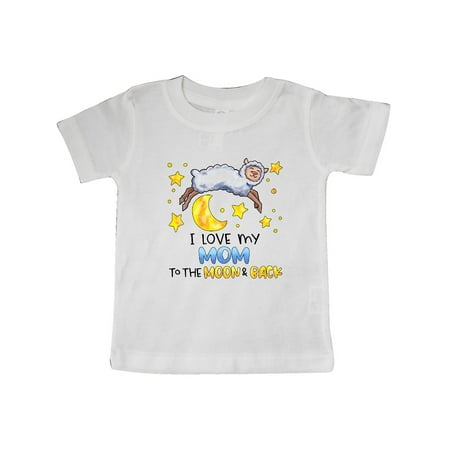 

Inktastic I Love my Mom to the Moon and Back Cute Sheep Gift Baby Boy or Baby Girl T-Shirt