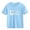 Blue, variant on Juslio Boys Letter Pattern Shirts Comfortable Breathable Crew Neck, Casual Short Sleeved Tops T Shirts Sizes 2-18