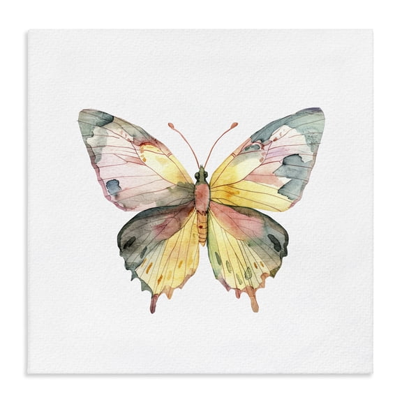 Stupell Industries Transitional Watercolor Butterfly Subtlety Canvas Art, 17 x 17, by Kim Allen