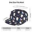thumbnail image 2 of Flat Bill Trucker Hats for Women Men - Llamas 1 Adjustable Flat Baseball Cap Snapback Hats Dad Hats for Men, 2 of 7