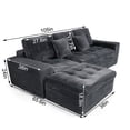 thumbnail image 6 of Muumblus 105" Oversized Modular Sectional Sofa with Movable Ottoman, L-Shaped Boneless Cloud Couch, Modern Sleeper Sofa for Living Room, Gray Corduroy, 6 of 6