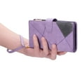 thumbnail image 6 of for iPhone 16 Case Zipper Wallet with 9 Card Holder, iPhone 16 Case for Women Men, Strap Wristlet Wristband Magnetic Closure Kickstand Flip Phone Cover for iPhone 16, Purple, 6 of 7