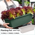 thumbnail image 4 of Clearance! Flower Window Box Rectangular Planter for Outdoor Plants Large Capacity Smooth Edge Drain Hole Design Rectangular Flower Pot Planter Box Garden Flower Pots,E, 4 of 9