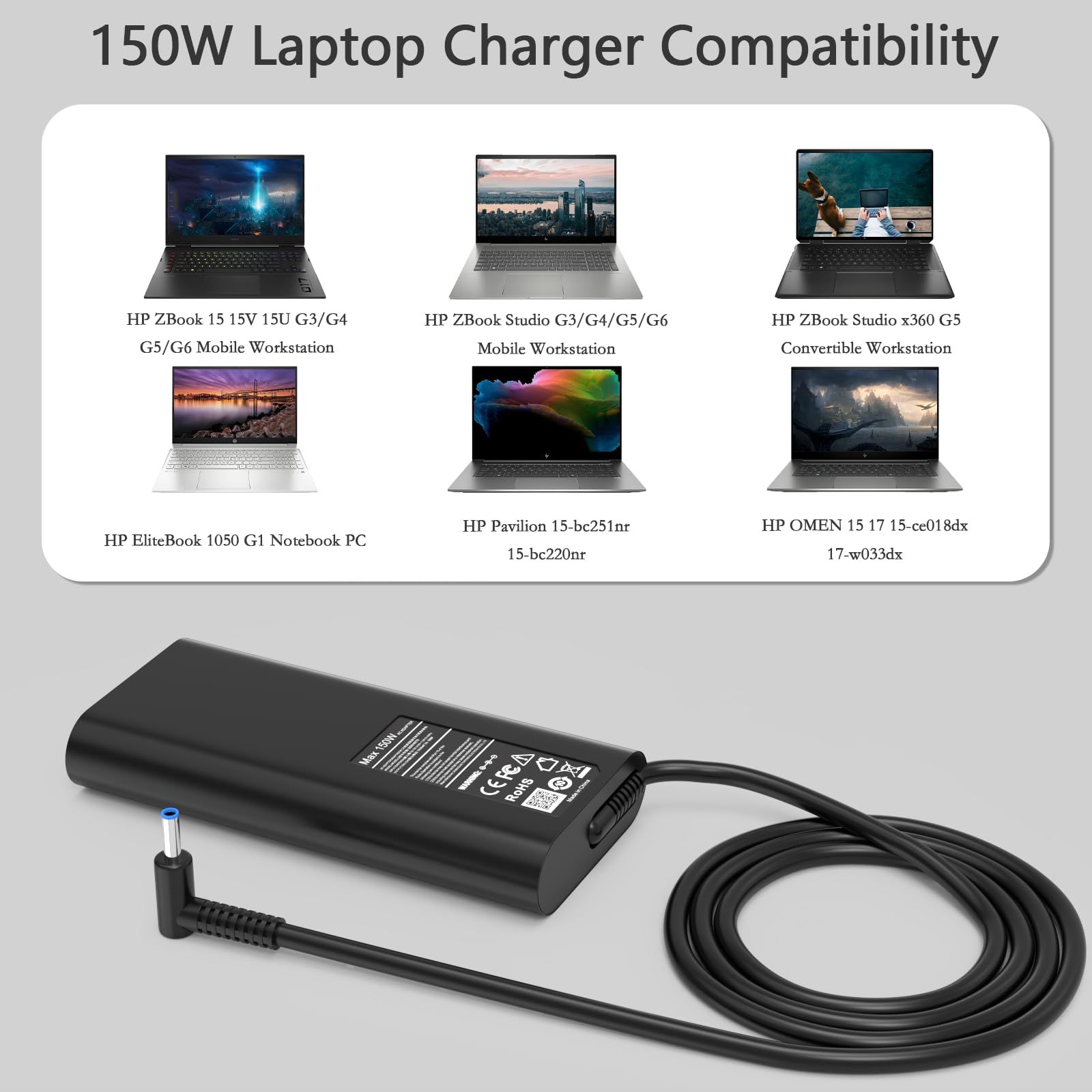 Caricatore Originale HP 65W Per ProBook 455 G7 E Altri - Adattatore AC Con Cavo - Foto 1