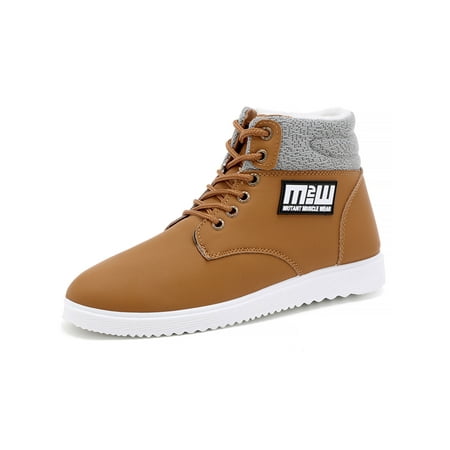- Men Snow Shoe Waterproof High Top Lace Up Comfortable Warm Winter Shoes