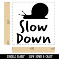 thumbnail image 2 of Slow Down with Snail Teacher Motivation Self-Inking Rubber Stamp Ink Stamper - Orange Ink - Small 1 Inch, 2 of 7