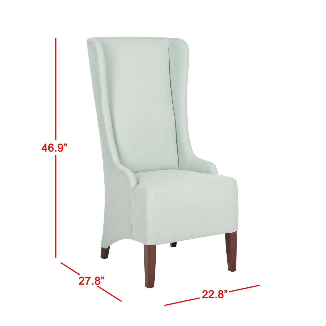 SAFAVIEH Bacall 20''H Linen Dining Chair Seafoam Green