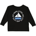 thumbnail image 3 of Inktastic My Nana Loves Me Sailboat Boys Boys Long Sleeve Toddler T-Shirt, 3 of 5