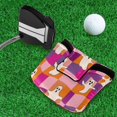 thumbnail image 5 of Haosy Retro Groovy Checkered Golf Mallet Putter Cover Strong Magnetic Leather Golf Club Headcover Closure, 5 of 7