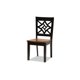 thumbnail image 2 of Juego de comedor de 5 piezas Baxton Studio Kaila Madera acabado moderno marrón oscuro y nogal, 2 of 2