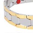thumbnail image 4 of Bracelet de thérapie magnétique pour hommes et femmes, tendance, soulagement de la douleur, en alliage de zinc (argent et or), 4 of 4