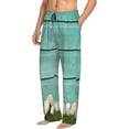 thumbnail image 2 of Balery Wood Grain print Men's Pajama Pants,Ultra Lightweight Pjs,Lounge Pant-Small, 2 of 9
