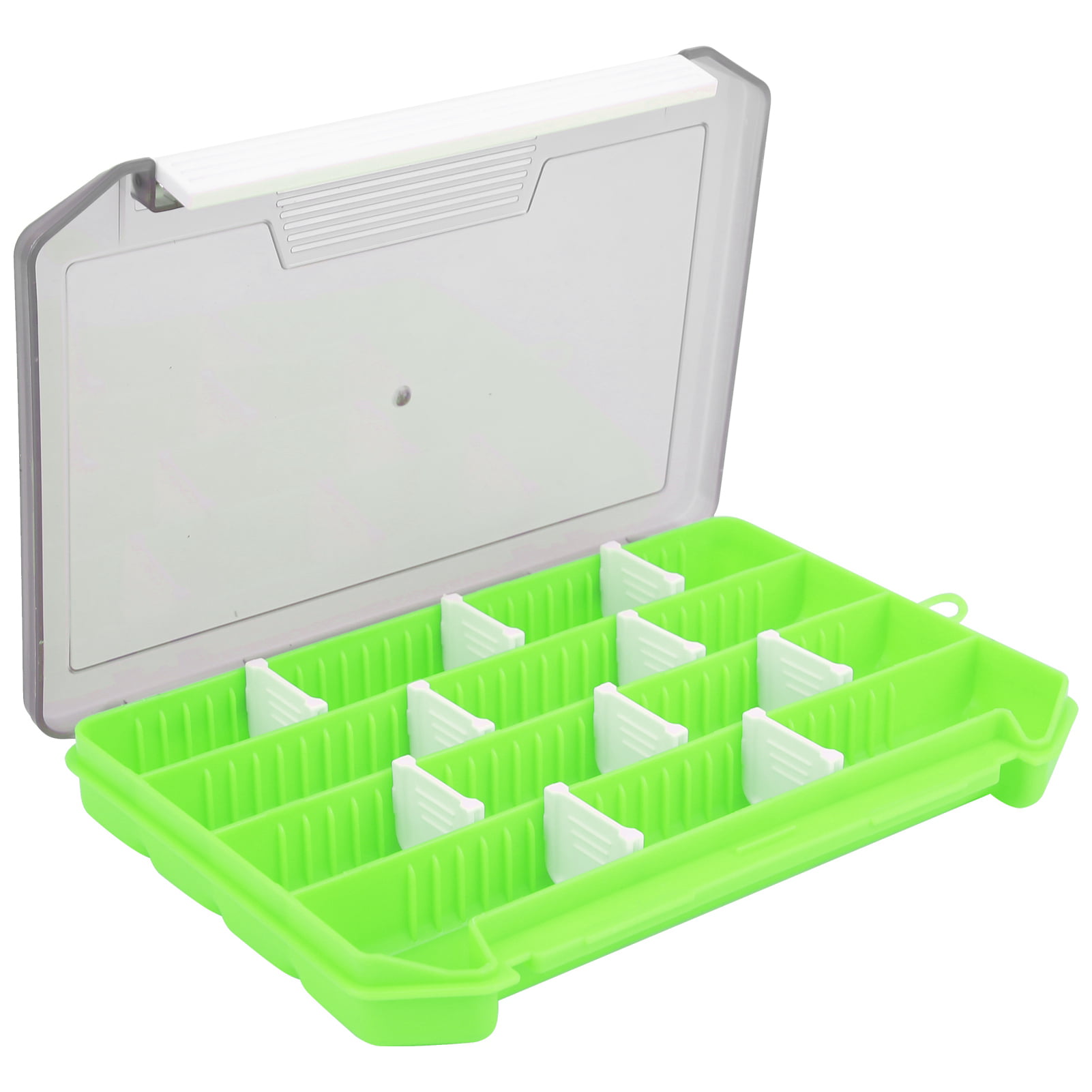 Fishing Tackle Lure Baits Box Single Layer Insert Lure Box Fake Bait  Storage with Removable Dividers for Fishing Tackle Storage[绿色] 