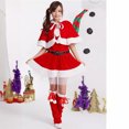 thumbnail image 2 of Disfraz de Navidad para niña adulta de talla grande, disfraz rojo, traje sexy de fiesta de Papá Noel, 2 of 4