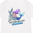 thumbnail image 4 of Inktastic Just a Girl Who Loves Sharks Mermaid Girls Long Sleeve Toddler T-Shirt, 4 of 5