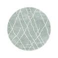 thumbnail image 3 of Unique Loom Soft Touch Shag Collection Area Rug - Dora (5' Round Sage Green/Ivory), 3 of 7
