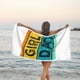 thumbnail image 3 of Papá de niñas para el día del padre, regalo de cumpleaños de Navidad, regalo de papá, toalla de playa, toallas de baño de microfibra, manta de playa suave para desfile, natación, yoga, mujeres y, 3 of 4