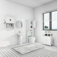 thumbnail image 6 of Bathroom Wall Cabinet with Doors,Adjustable Shelf,Towel Bar and Paper Holder, Over The Toilet Storage Cabinet, Medicine Cabinet for Bathroom-White, 6 of 8