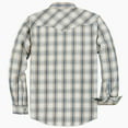 thumbnail image 3 of Dubinik® Mens Flannel Shirts Long Sleeve Pearl Snap Buttons Western Cowboy Vintage Work Casual With Pockets Plaid Shirt, 3 of 7