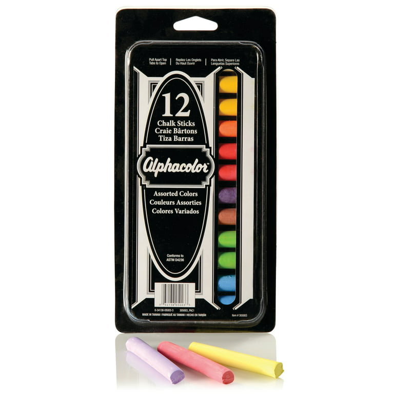Quartet Omega Colored Chalk Set, 12-Colors 