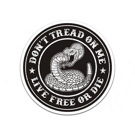 Dont Tread On Me Live Free Or Die Decal Tattered Snake Vinyl Sticker - 