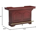 thumbnail image 6 of Coaster Company Traditional Bar Cabinets with Wine Rack, Cherry, 6 of 9