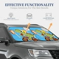 thumbnail image 3 of Kdxio Funny Dinosaurs Pursue A Meat Print 2-Piece Sun Shade Front Windshield - Foldable Car Front Window Sunshades For Most Sedans Suv Truck, 3 of 6