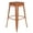 Orange/Teak, variant on Flash Furniture High Backless Poly Resin Bar Stool, Black Teak
