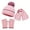 Pink, variant on UngA Kids Winter Hat Gloves Scarf Set Girls, Children Beanies Hats with Pom Pom Warm Fleece Lining Beanie for Girls Boys (Pink,2-8 Years)