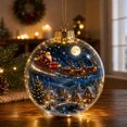 thumbnail image 5 of Guodhu Warm LED Lighted Transparent Christmas Ball Ornament with Illuminated Santa Reindeer Scene for Tree Holiday Decor, 5 of 5