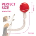 thumbnail image 3 of CHUANK Dog Training Ball with Rope  Dog Rope Toys Ball with Handle for Training Pull Throw Toy tug Toy Dogs Fetch Toys  2 Set Orange and Yellow, 3 of 6