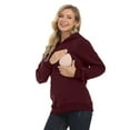 thumbnail image 6 of Youmylove Women Maternity Regular Solid Color Hem Casual Long Sleeve Top Belt Hoodies Breastfeeding Top Comfy, 6 of 8