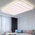 thumbnail image 2 of Pink Striped Fluorescent Light Covers, Modern Farmhouse Pink White Stripes Magnetic Light Covers for Ceiling Lights, Fluorescent Ceiling Shade Filters for Classroom Bedroom Office 4x2Ft x 2PCS, 2 of 8