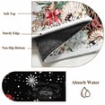 thumbnail image 6 of Round Rug 5Ft Washable Non-Slip, Black Christmas Circle Area Rugs for Living Room Bedroom, Snowman Xmas Tree Coastal Snowflake Starfish Indoor Floor Mats Carpet Runner for Home Decor Aesthetic, 6 of 8