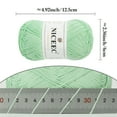 thumbnail image 2 of NICEEC 4 Skeins Soft Baby Yarn 100% Cotton Yarn for Crochet Knitting 4 Ply Yarn Blanket Yarn for DIY Craft Fingering Weight Yarn Total Length 4×175yds/4×50g(Light Green), 2 of 7