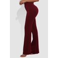 thumbnail image 3 of High Classic Waist Front Seam Flare Pants - Cabernet, 3 of 8