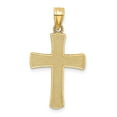 thumbnail image 3 of FB Jewels 14K Yellow Gold Diamond-cut Latin Cross Pendant, 3 of 4