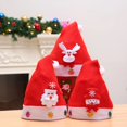 thumbnail image 3 of Sombrero de dibujos animados de Navidad, sombrero de Papá Noel, suministros para fiestas, sombrero para niños y adultos, sombrero brillante, decoración navideña, apliques cepillados, 3 of 4