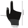 thumbnail image 2 of 1 par de guantes para dedos, guantes táctiles con dos dedos para juegos móviles (negro), 2 of 5