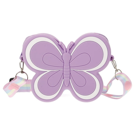 Masteelf Fashionable Butterfly Silicone Crossbody Purse Girls Cute And Functional Coin Wallet Toddler Wallet Toddler Purse For Daily Use And Travel