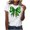 White1, variant on Annhoo Womens St Patricks Day T-Shirt Shamrock Print Crewneck Short Sleeve Tops Spring Summer Clothes