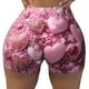 thumbnail image 2 of Fotbe Pink Glitter Heart Candy Shorts Sin Costuras – Shorts Deportivos de Cintura Alta para Mujer, Elásticos para Gimnasio, Yoga, Running o Ciclismo-Medium, 2 of 8