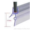 thumbnail image 2 of Gerich 2 Pcs 50cm Replacement Seal Shower Shower Door Seal 17mm Water Deflector, 2 of 16
