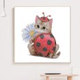 thumbnail image 3 of Cuadros Decorativos 5D pieza de bricolaje especial en forma de taladro diamante pintura Cat Art Decor (YX287) Wdftyju embutido en tela, 3 of 9