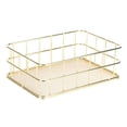thumbnail image 3 of Stable And Durable Storage Basket, Desktop Basket, Beautiful Plating Process Desktop Organizer, Bathroom For Desktop Living Room Home Small Size, 3 of 8