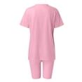 thumbnail image 5 of Bibifish Women Two Piece Sets Crew Neck Oversized Short Sleeve Long Tops High Waist Biker Shorts Workout Summer Casual Matching Sets, 5 of 5