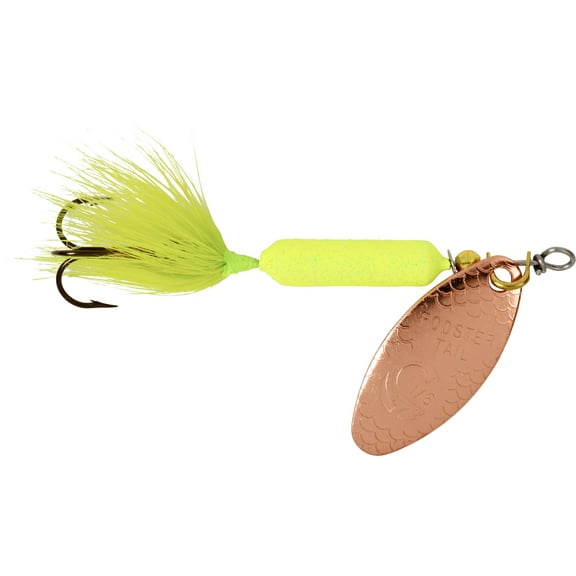 Yakima Bait Worden's Original Rooster Tail, Inline Spinnerbait Fishing Lure, Glitter Chartreuse, 1/6 oz